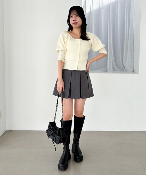 セール】ハートネックニット（半袖） 327079（ニット/セーター