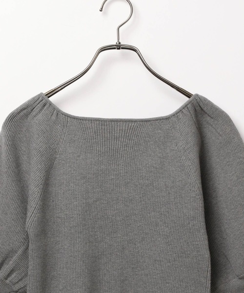 なるページ セール】ハートネックニット（半袖） 327079（ニット/セーター