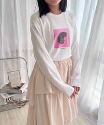 merrylatte | 黒猫フォトロンT／長袖Tシャツ(Tシャツ/カットソー)