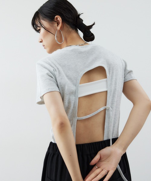 バックオープンサーマルTEE（Tシャツ/カットソー）｜HANNE（アン