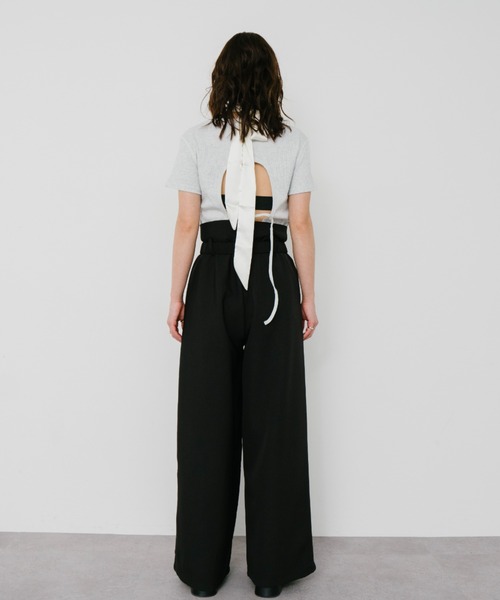 HANNE(アン)の「バックオープンサーマルTEE(Tシャツ/カットソー・レディース・グレー/ネイビー・FREE)」の17枚目の写真