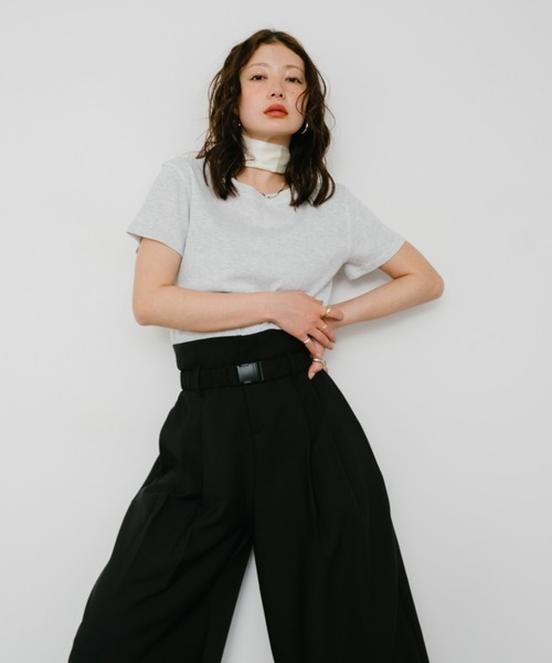 HANNE(アン)の「バックオープンサーマルTEE(Tシャツ/カットソー・レディース・グレー/ネイビー・FREE)」の14枚目の写真