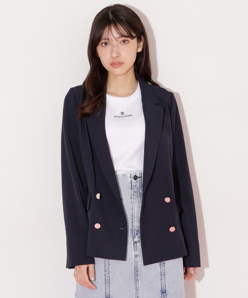 JILL by JILL STUART(ジルバイジルスチュアート)の「サマーツイルテーラードジャケット(テーラードジャケット・レディース・モカ/ネイビー・SMALL/MEDIUM)」の12枚目の写真