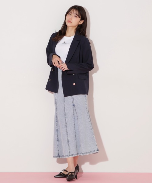 JILL by JILL STUART(ジルバイジルスチュアート)の「サマーツイルテーラードジャケット(テーラードジャケット・レディース・モカ/ネイビー・SMALL/MEDIUM)」の16枚目の写真