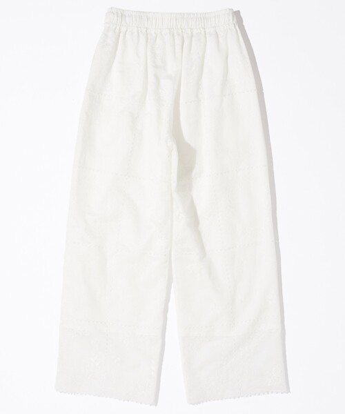 Firsthand（ファーストハンド）の「Firsthand/ファーストハンド スクエア刺繍 ワイドシルエット イージーパンツ / セットアップ対応（その他パンツ・レディース・ホワイト/ブラック・S/M）」の16枚目の写真