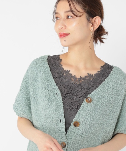 studio CLIP（スタディオクリップ）の「2WAYレースタンクトップ[プラスサイズあり]（タンクトップ・レディース・アイボリー/ライトグレー/スモーク/ライトグリーン/ピンク/オフホワイト/ラベンダー/カーキ/ブラック/ライトベージュ・MEDIUM/LARGE/X-LARGE/XXX-LARGE/XX-LARGE）」の10枚目の写真