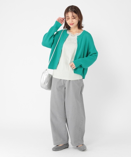 studio CLIP（スタディオクリップ）の「2WAYレースタンクトップ[プラスサイズあり]（タンクトップ・レディース・アイボリー/ライトグレー/スモーク/ライトグリーン/ピンク/オフホワイト/ラベンダー/カーキ/ブラック/ライトベージュ・MEDIUM/LARGE/X-LARGE/XXX-LARGE/XX-LARGE）」の11枚目の写真