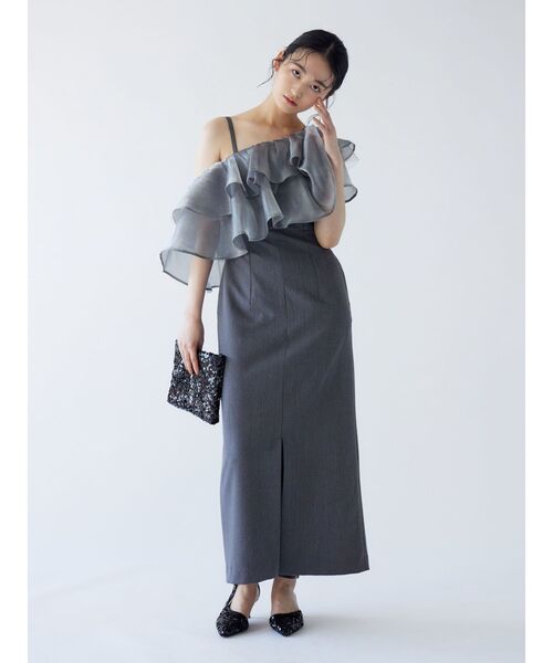 LAGUNAMOON ラグナムーン LADYアシンメトリーフリルドレス