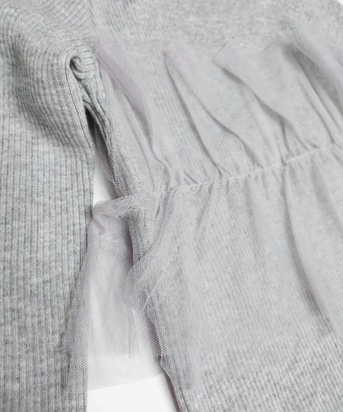 CRYSTAL BALL（クリスタルボール）の「チュールドッキングニット（ニット/セーター・レディース・ライトグレー・FREE）」の7枚目の写真