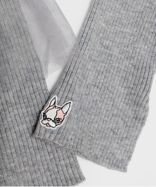 CRYSTAL BALL（クリスタルボール）の「チュールドッキングニット（ニット/セーター・レディース・ライトグレー・FREE）」の6枚目の写真