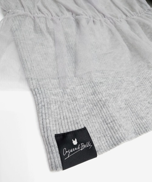 CRYSTAL BALL（クリスタルボール）の「チュールドッキングニット（ニット/セーター・レディース・ライトグレー・FREE）」の3枚目の写真