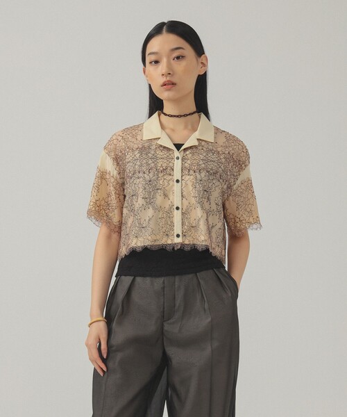 Ray BEAMS(レイビームス)の「コードレース レイヤー シャツ(シャツ/ブラウス・レディース・ブルー/イエロー・ONE SIZE)」の5枚目の写真