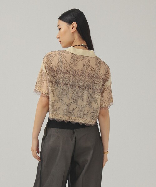 Ray BEAMS(レイビームス)の「コードレース レイヤー シャツ(シャツ/ブラウス・レディース・ブルー/イエロー・ONE SIZE)」の7枚目の写真