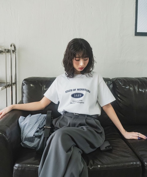 ロゴデザインミックスTEEシャツ（Tシャツ/カットソー