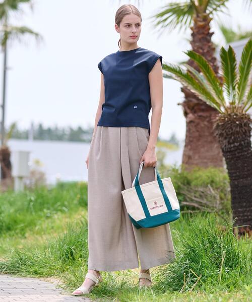 DRESSTERIOR（ドレステリア）の「【接触冷感/抗菌防臭/消臭】アイスクリアコットンフレンチ（Tシャツ/カットソー・レディース・ライトイエロー系/ホワイト/ネイビー/ブラウン系その他・38/36/34）」の13枚目の写真