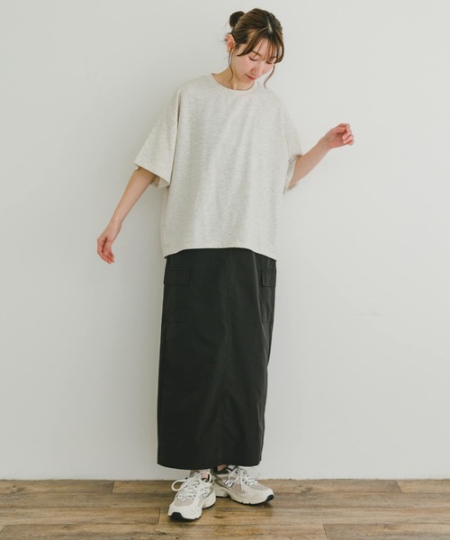ITEMS URBANRESEARCH(アイテムズ アーバンリサーチ)の「ビッグシルエットハンソデTシャツ(Tシャツ/カットソー・レディース・ホワイト系その他/ブラウン/イエロー・FREE)」の7枚目の写真