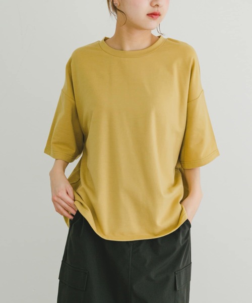 ITEMS URBANRESEARCH(アイテムズ アーバンリサーチ)の「ビッグシルエットハンソデTシャツ(Tシャツ/カットソー・レディース・ホワイト系その他/ブラウン/イエロー・FREE)」の6枚目の写真