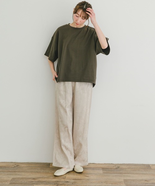 ITEMS URBANRESEARCH(アイテムズ アーバンリサーチ)の「ビッグシルエットハンソデTシャツ(Tシャツ/カットソー・レディース・ホワイト系その他/ブラウン/イエロー・FREE)」の22枚目の写真