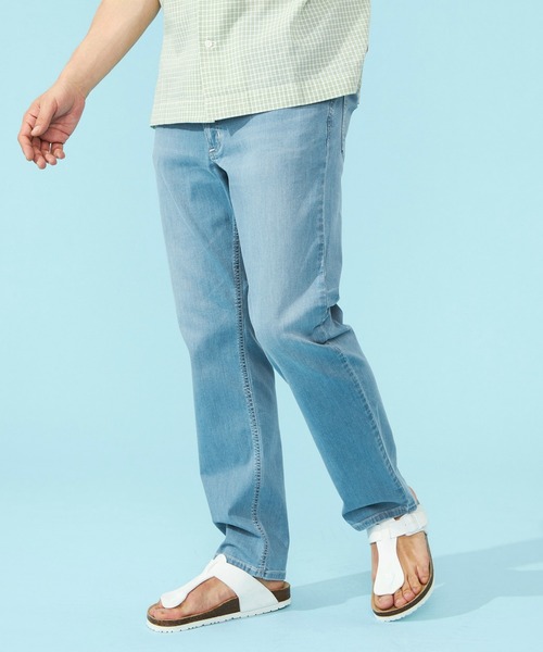 Wrangler（ラングラー）の「【涼】Wrangler/ラングラー 吸汗速乾 ストレートデニムパンツ 涼しいデニムパンツ/軽量/リラックス（デニムパンツ・メンズ・ブラック/ベージュ/インディゴブルー/ブルー/ライトインディゴブルー・SMALL/MEDIUM/LARGE/X-LARGE）」の6枚目の写真