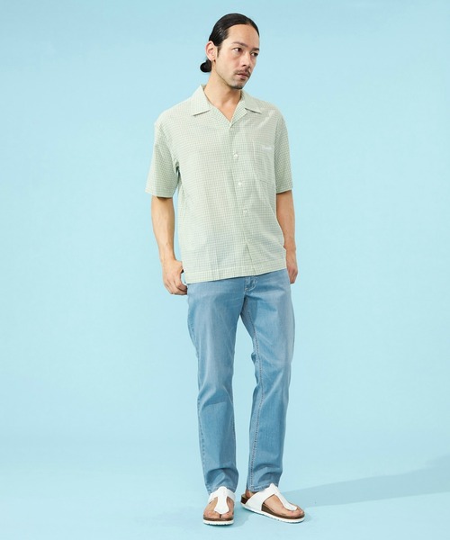 Wrangler（ラングラー）の「【涼】Wrangler/ラングラー 吸汗速乾 ストレートデニムパンツ 涼しいデニムパンツ/軽量/リラックス（デニムパンツ・メンズ・ブラック/ベージュ/インディゴブルー/ブルー/ライトインディゴブルー・SMALL/MEDIUM/LARGE/X-LARGE）」の10枚目の写真