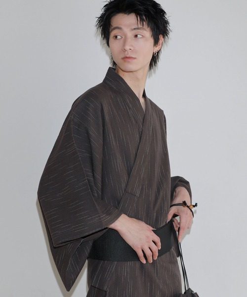 セール】浴衣5点セット 帯 下駄 扇子 巾着 男性浴衣（浴衣