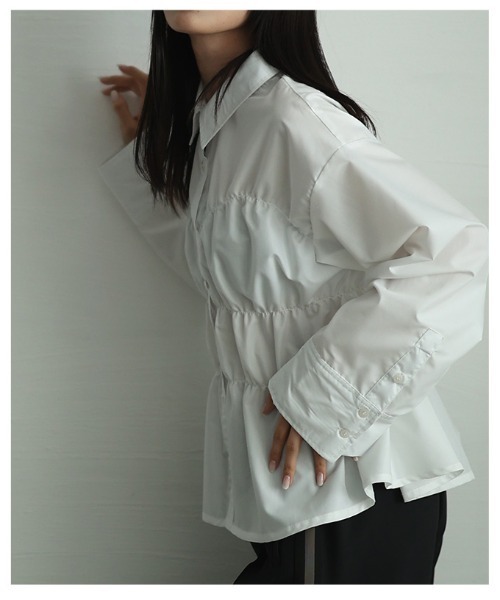 Sawa a la mode(サワアラモード)の「ビスチェ風ブロードシャーリングシャツ(シャツ/ブラウス・レディース・ピンク/イエロー/オフホワイト・FREE)」の13枚目の写真