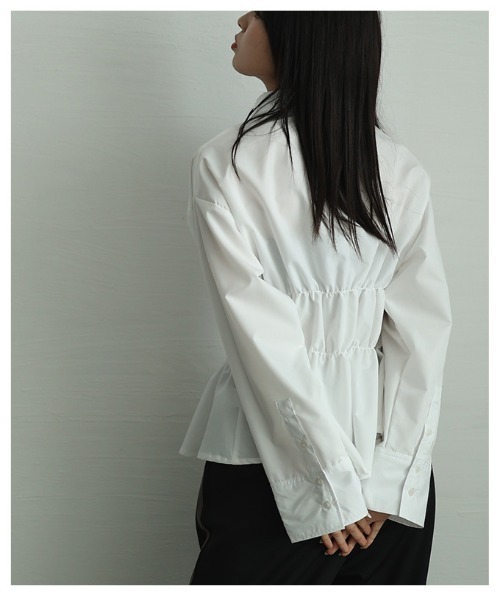 Sawa a la mode(サワアラモード)の「ビスチェ風ブロードシャーリングシャツ(シャツ/ブラウス・レディース・ピンク/イエロー/オフホワイト・FREE)」の17枚目の写真