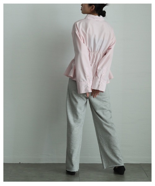 Sawa a la mode(サワアラモード)の「ビスチェ風ブロードシャーリングシャツ(シャツ/ブラウス・レディース・ピンク/イエロー/オフホワイト・FREE)」の21枚目の写真