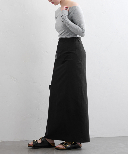 U by SPICK&SPAN（ユーバイスピックアンドスパン）の「ベア天竺アシメトップス（Tシャツ/カットソー・レディース・ライトグレー/ホワイト/ブラック・FREE）」の13枚目の写真