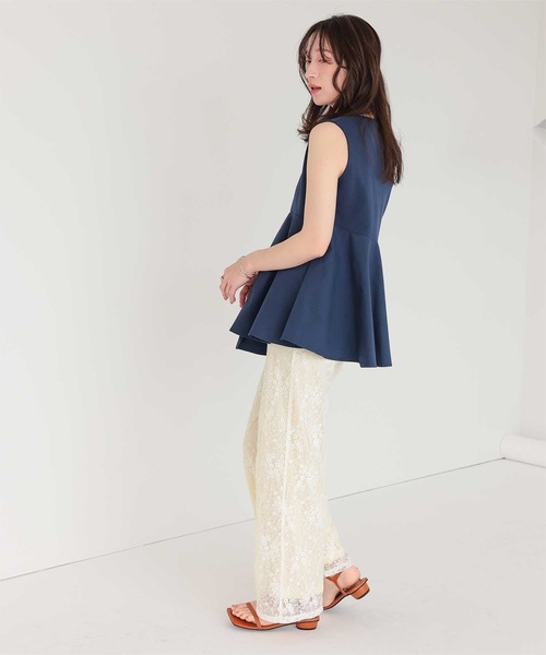 titivate(ティティベイト)の「花柄レースイージーパンツ(その他パンツ・レディース・オフホワイト/ブラック/ブラウン・M/S/SP/L)」の6枚目の写真