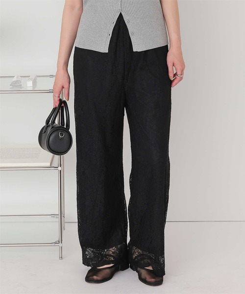 ☆最終お値下げ☆ 黒 レース 花柄 カジュアルパンツ ZARA - 圧倒的な高級感❣️ ZARA 新品 レースパンツの通販 by