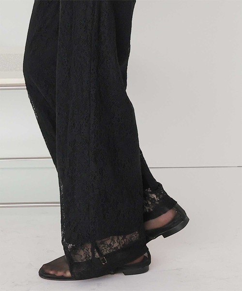 titivate(ティティベイト)の「花柄レースイージーパンツ(その他パンツ・レディース・オフホワイト/ブラック/ブラウン・M/S/SP/L)」の11枚目の写真