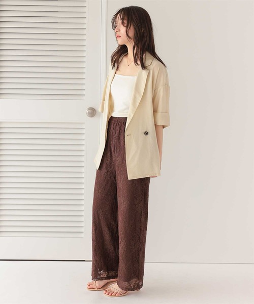 titivate(ティティベイト)の「花柄レースイージーパンツ(その他パンツ・レディース・オフホワイト/ブラック/ブラウン・M/S/SP/L)」の21枚目の写真