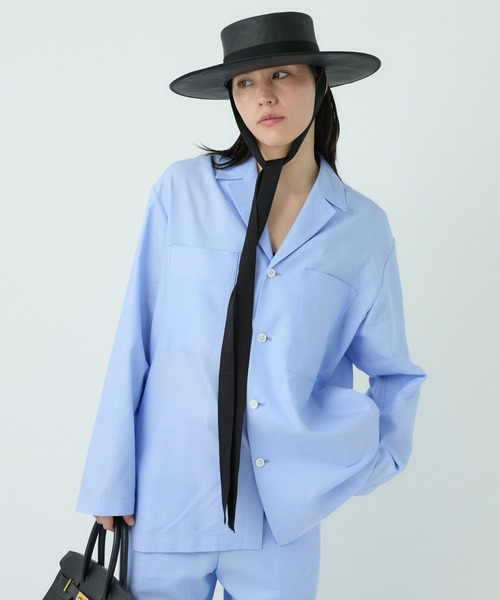 Chaos（カオス）の「Chaos(カオス)/パジャマケット ◆セットアップ可◆（テーラードジャケット・レディース・ベージュ/サックスブルー・FREE）」の18枚目の写真