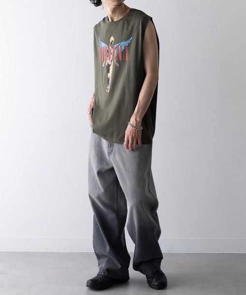 ROCK-OFF（ロックオフ）の「【ROCK-OFF】NIRVANA / RED HOT CHILI PEPPERS TANK Tee（Tシャツ/カットソー・メンズ・カーキ/カーキ系2/ネイビー・XL/L）」の22枚目の写真