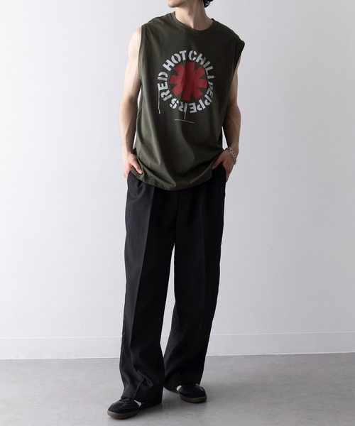 ROCK-OFF（ロックオフ）の「【ROCK-OFF】NIRVANA / RED HOT CHILI PEPPERS TANK Tee（Tシャツ/カットソー・メンズ・カーキ/カーキ系2/ネイビー・XL/L）」の5枚目の写真