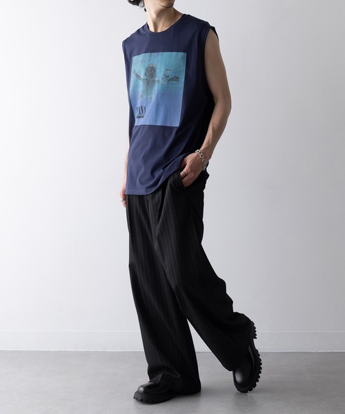 ROCK-OFF（ロックオフ）の「【ROCK-OFF】NIRVANA / RED HOT CHILI PEPPERS TANK Tee（Tシャツ/カットソー・メンズ・カーキ/カーキ系2/ネイビー・XL/L）」の11枚目の写真