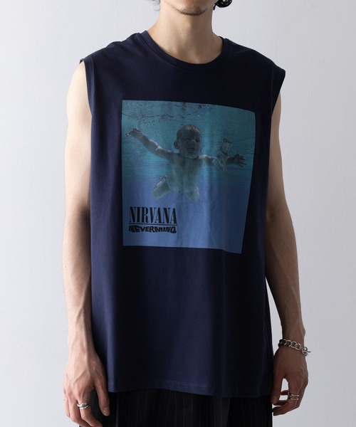 ROCK-OFF（ロックオフ）の「【ROCK-OFF】NIRVANA / RED HOT CHILI PEPPERS TANK Tee（Tシャツ/カットソー・メンズ・カーキ/カーキ系2/ネイビー・XL/L）」の8枚目の写真