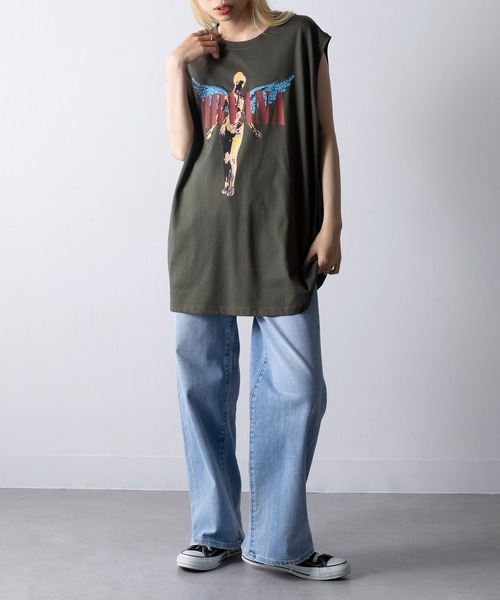 ROCK-OFF（ロックオフ）の「【ROCK-OFF】NIRVANA / RED HOT CHILI PEPPERS TANK Tee（Tシャツ/カットソー・メンズ・カーキ/カーキ系2/ネイビー・XL/L）」の17枚目の写真