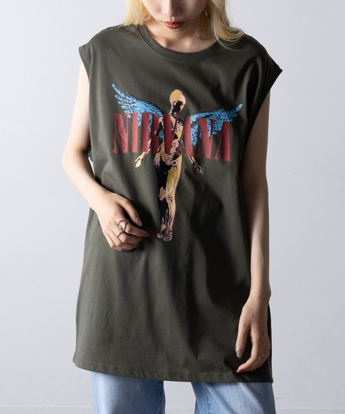 ROCK-OFF（ロックオフ）の「【ROCK-OFF】NIRVANA / RED HOT CHILI PEPPERS TANK Tee（Tシャツ/カットソー・メンズ・カーキ/カーキ系2/ネイビー・XL/L）」の13枚目の写真