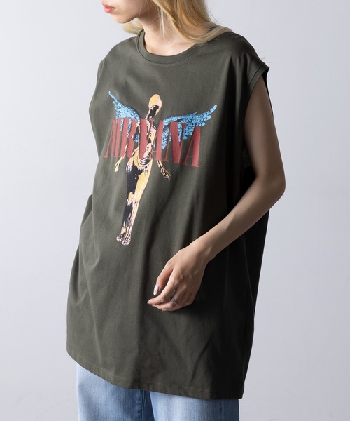 ROCK-OFF（ロックオフ）の「【ROCK-OFF】NIRVANA / RED HOT CHILI PEPPERS TANK Tee（Tシャツ/カットソー・メンズ・カーキ/カーキ系2/ネイビー・XL/L）」の14枚目の写真