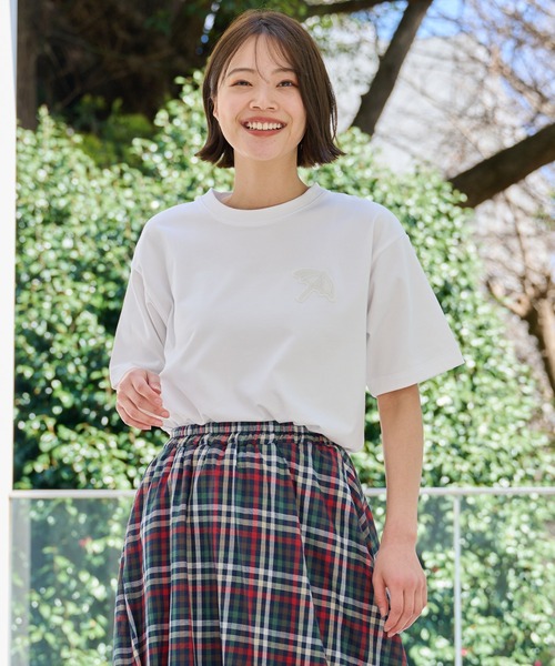 Arnold Palmer(アーノルドパーマー)の「ライトダンボール シェア ビッグアンブレラ Tシャツ(Tシャツ/カットソー・レディース・ブラック/ホワイト/スカイブルー・XS/M/S/LL/L)」の1枚目の写真