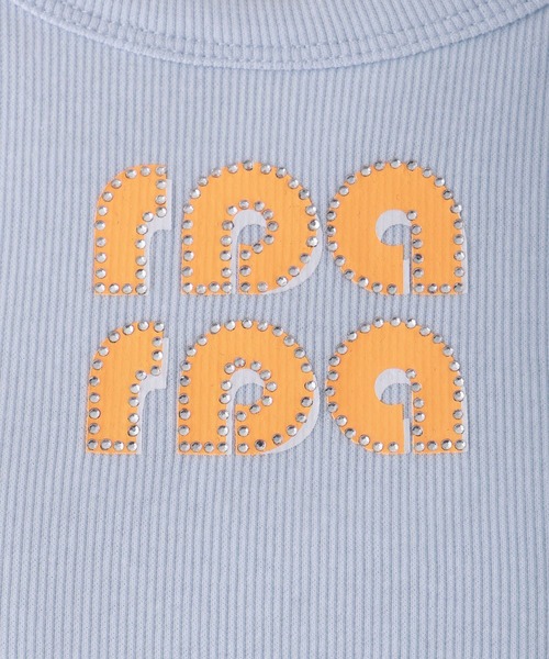 repipi armario（レピピ アルマリオ）の「ロゴラインストーンタンクトップ（タンクトップ・キッズ・サックスブルー/ホワイト/ブラック・SMALL/MEDIUM/LARGE）」の9枚目の写真