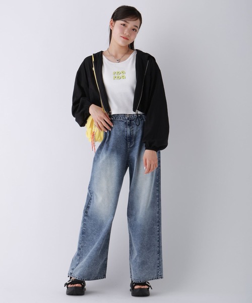 repipi armario（レピピ アルマリオ）の「ロゴラインストーンタンクトップ（タンクトップ・キッズ・サックスブルー/ホワイト/ブラック・SMALL/MEDIUM/LARGE）」の4枚目の写真