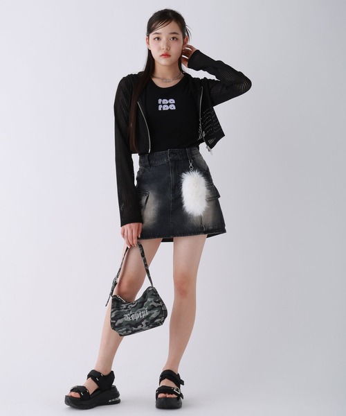 repipi armario（レピピ アルマリオ）の「ロゴラインストーンタンクトップ（タンクトップ・キッズ・サックスブルー/ホワイト/ブラック・SMALL/MEDIUM/LARGE）」の5枚目の写真