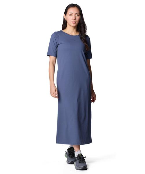 UNDER ARMOUR(アンダーアーマー)の「UAメリディアン ショートスリーブ ドレス(ライフスタイル/レディース)(Tシャツ/カットソー・レディース・チャコールグレー・M/L/XL/S)」の1枚目の写真