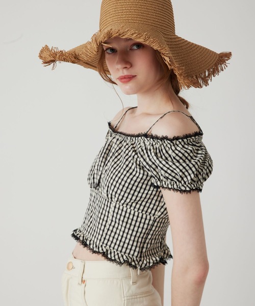 DEICY（デイシー）の「ギンガムチェックブラウス（シャツ/ブラウス・レディース・ブラウン/ブラック/ピンク・FREE）」の19枚目の写真