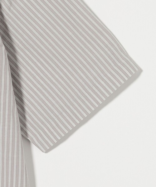 DANTON(ダントン)の「<DANTON>バンドカラー ストライプ シャツ(シャツ/ブラウス・メンズ・ダークグレー/ライトブルー・38/40)」の5枚目の写真