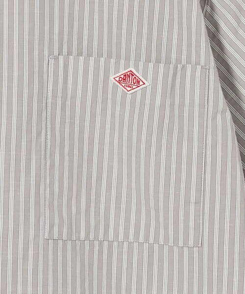 DANTON(ダントン)の「<DANTON>バンドカラー ストライプ シャツ(シャツ/ブラウス・メンズ・ダークグレー/ライトブルー・38/40)」の7枚目の写真