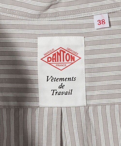 DANTON(ダントン)の「<DANTON>バンドカラー ストライプ シャツ(シャツ/ブラウス・メンズ・ダークグレー/ライトブルー・38/40)」の14枚目の写真